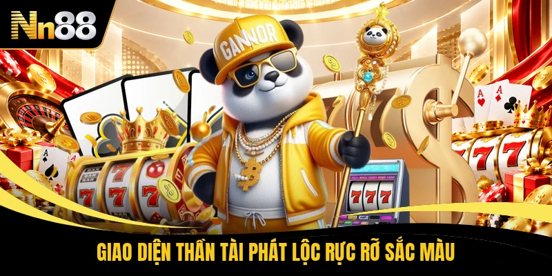 Giao diện Thần Tài phát lộc rực rỡ sắc màu