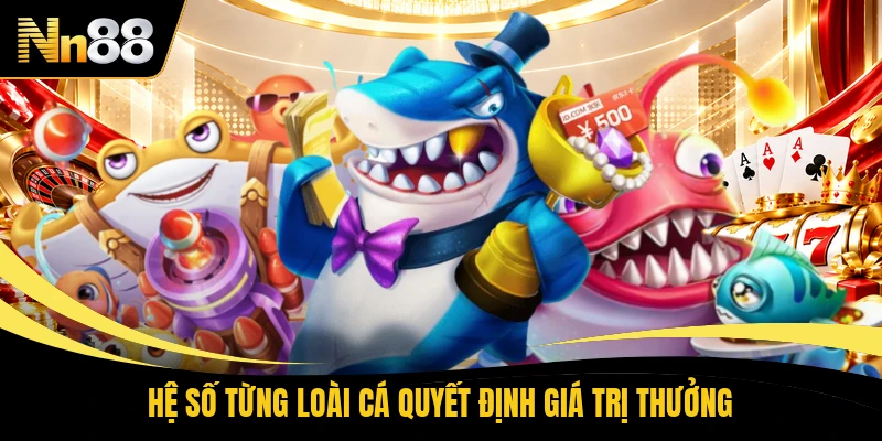 Hệ số từng loài cá quyết định giá trị thưởng